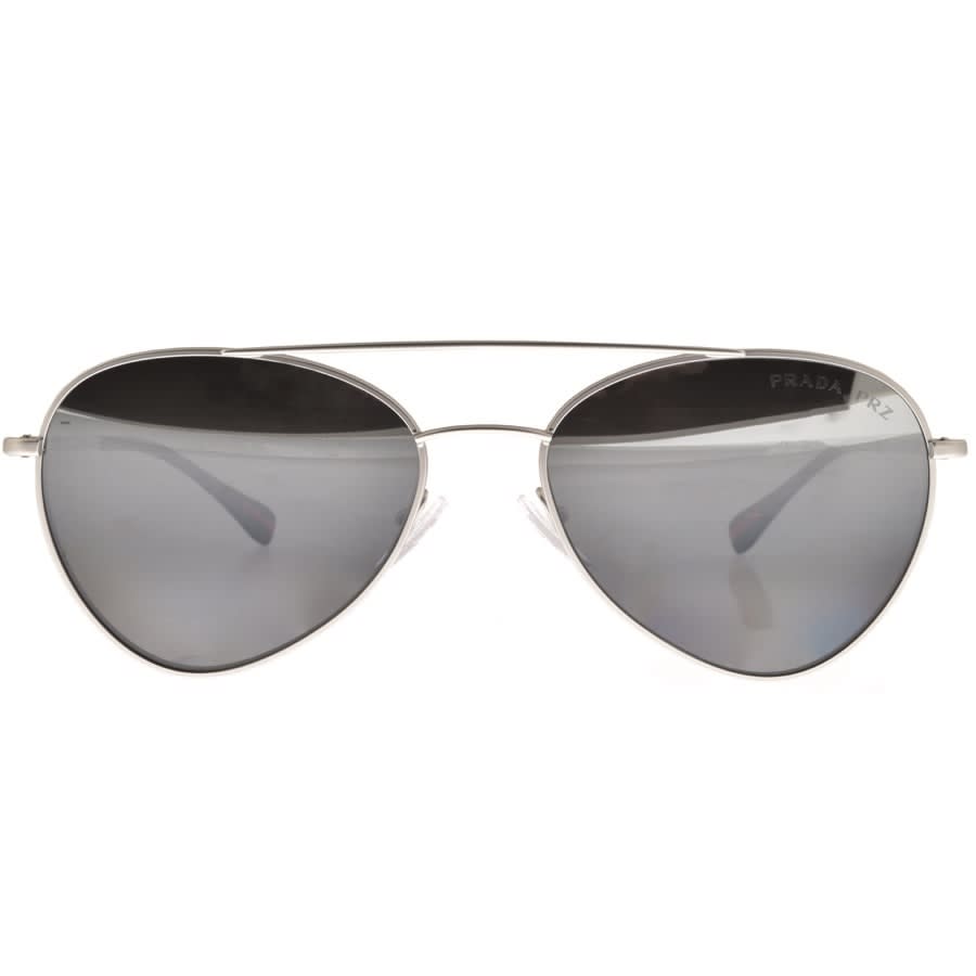 Alternative Image for ProductPrada Linea Rossa Aviator Sunglasses Silver2