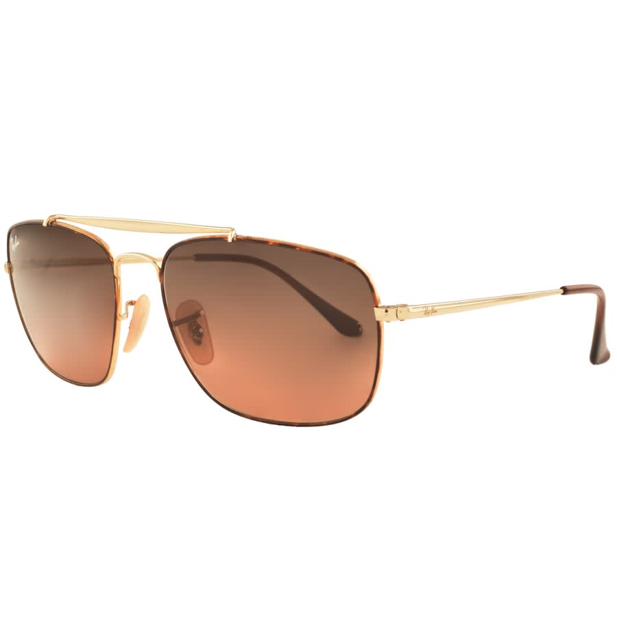 Ray Ban 3560 Colonel Sunglasses Gold | Mainline Menswear