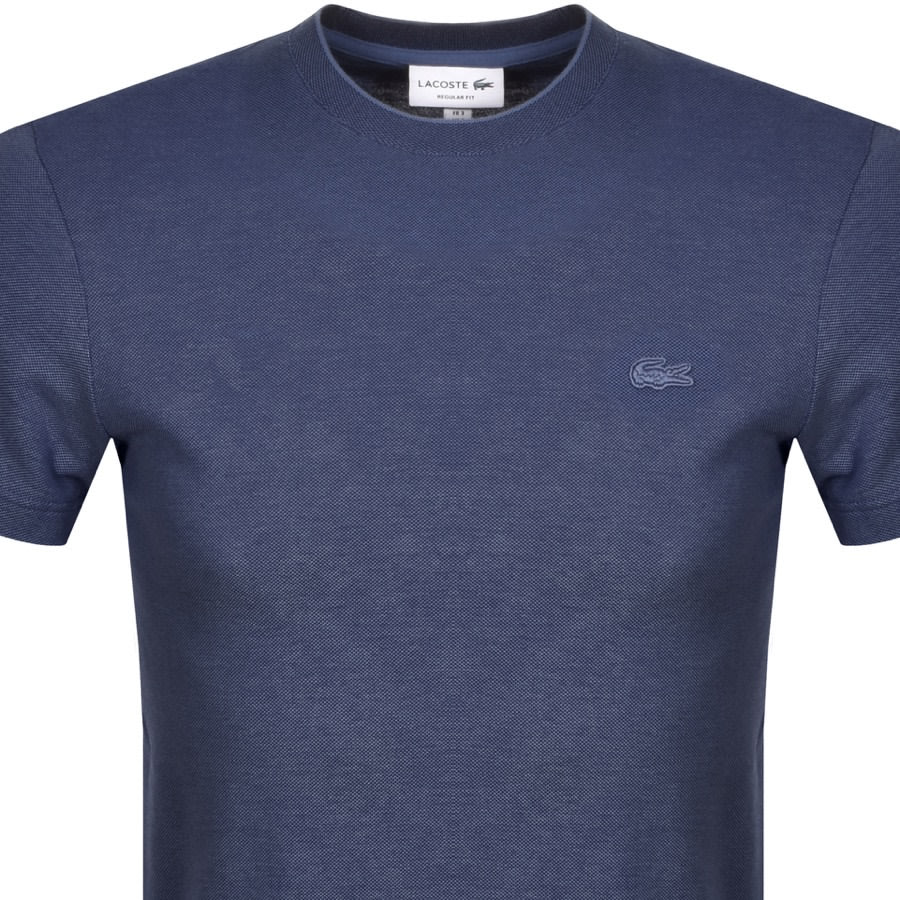Alternative Image for ProductLacoste Tonal Logo Pique T Shirt Blue2