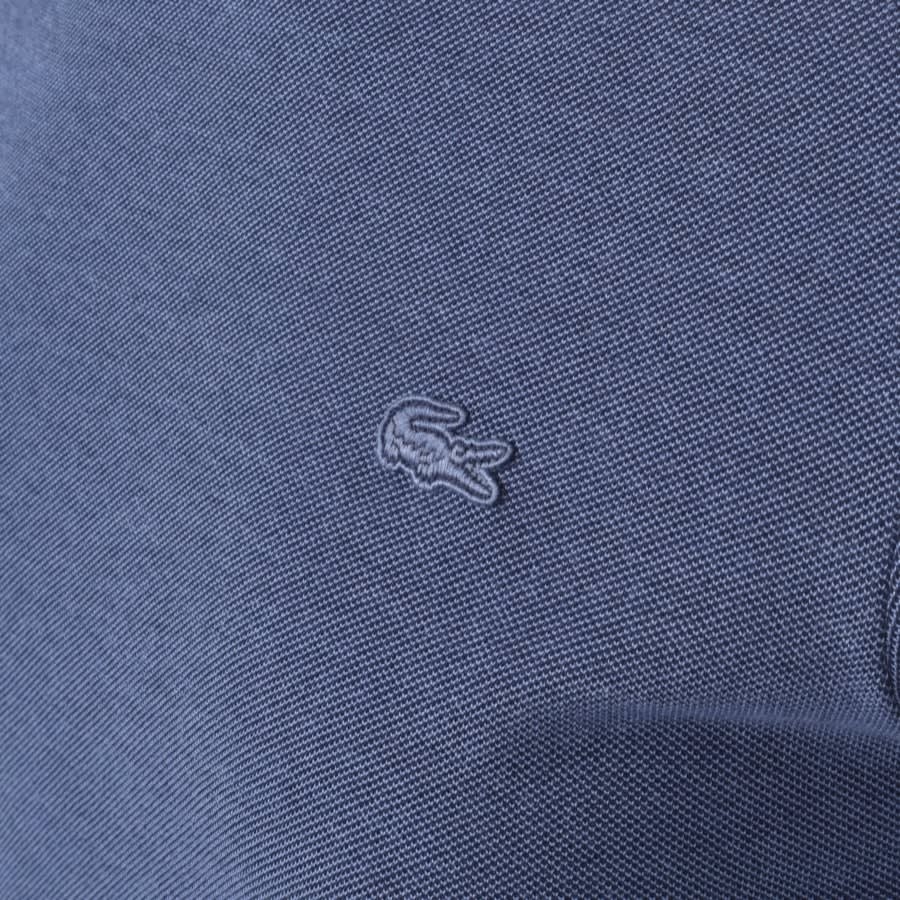 Alternative Image for ProductLacoste Tonal Logo Pique T Shirt Blue3