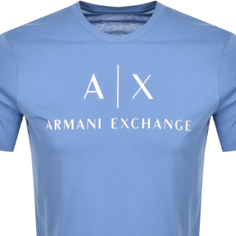 Alternative Image for ProductArmani Exchange Crew Neck Logo T Shirt Blue2