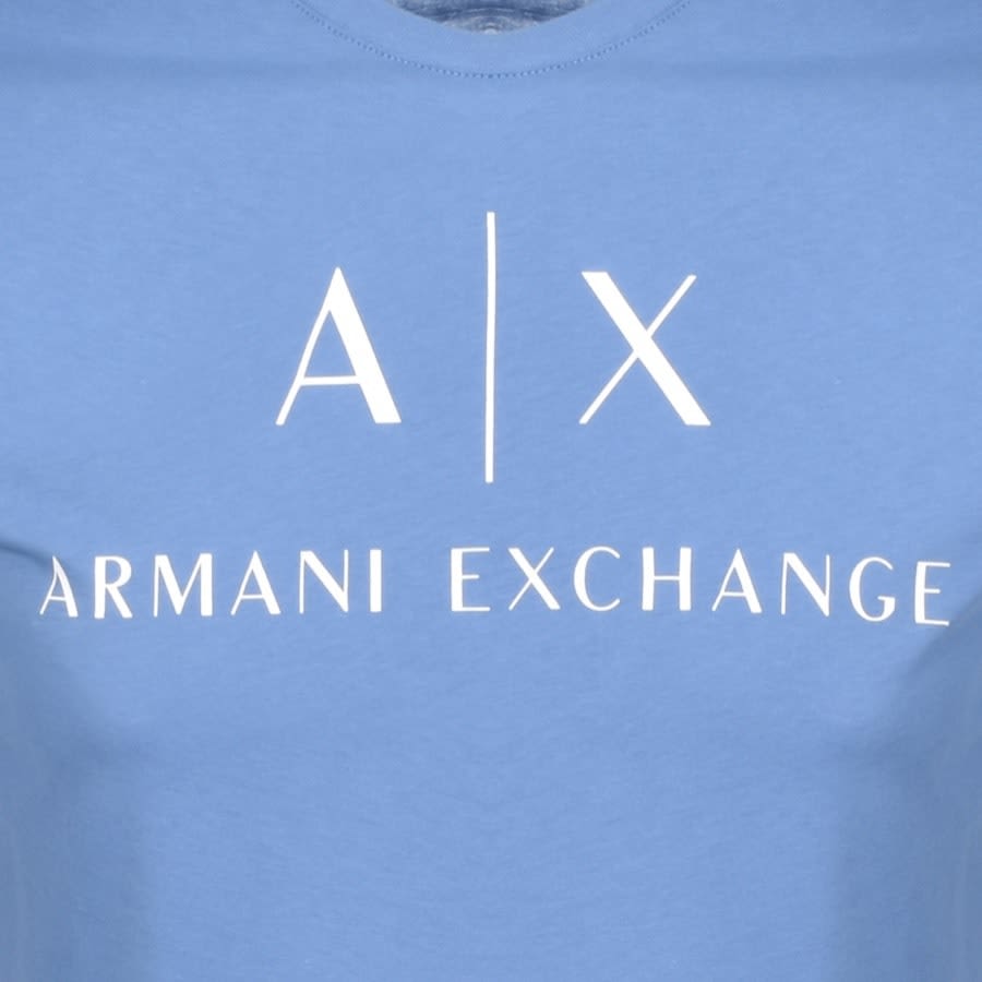Alternative Image for ProductArmani Exchange Crew Neck Logo T Shirt Blue3