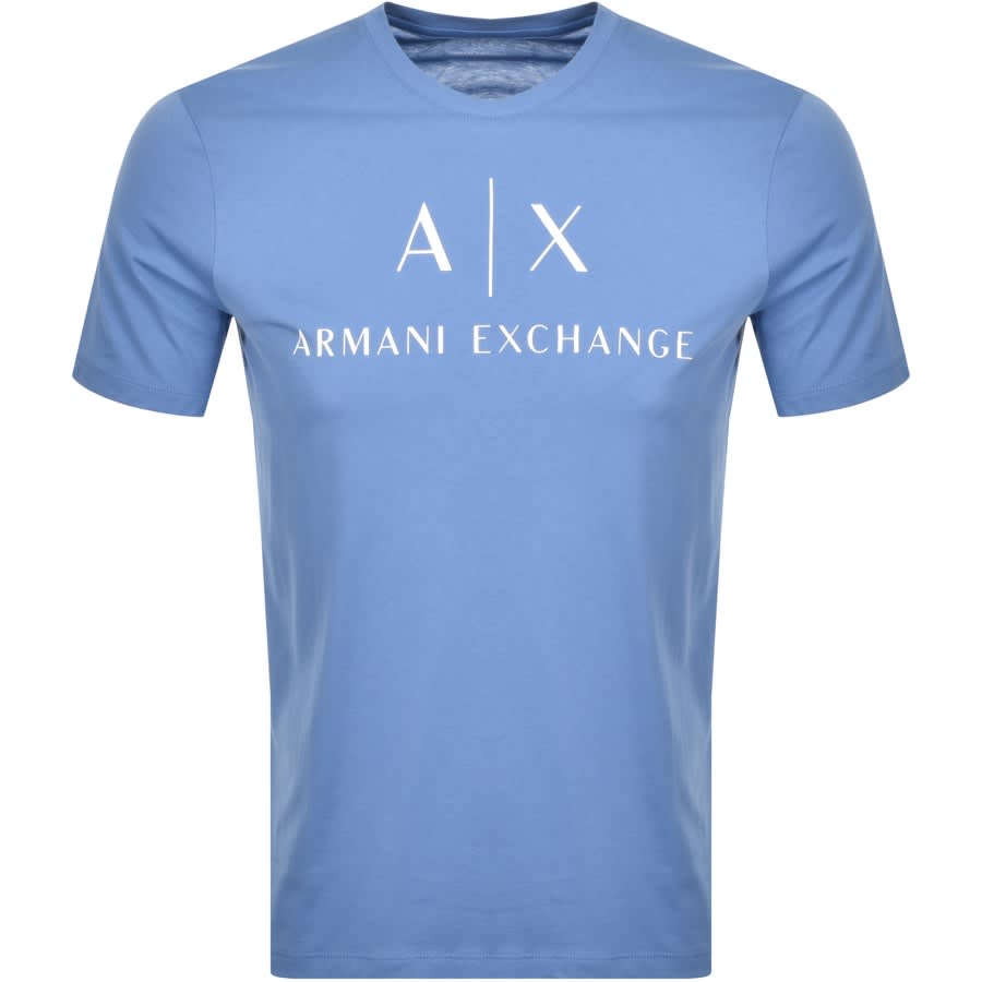 Alternative Image for ProductArmani Exchange Crew Neck Logo T Shirt Blue1