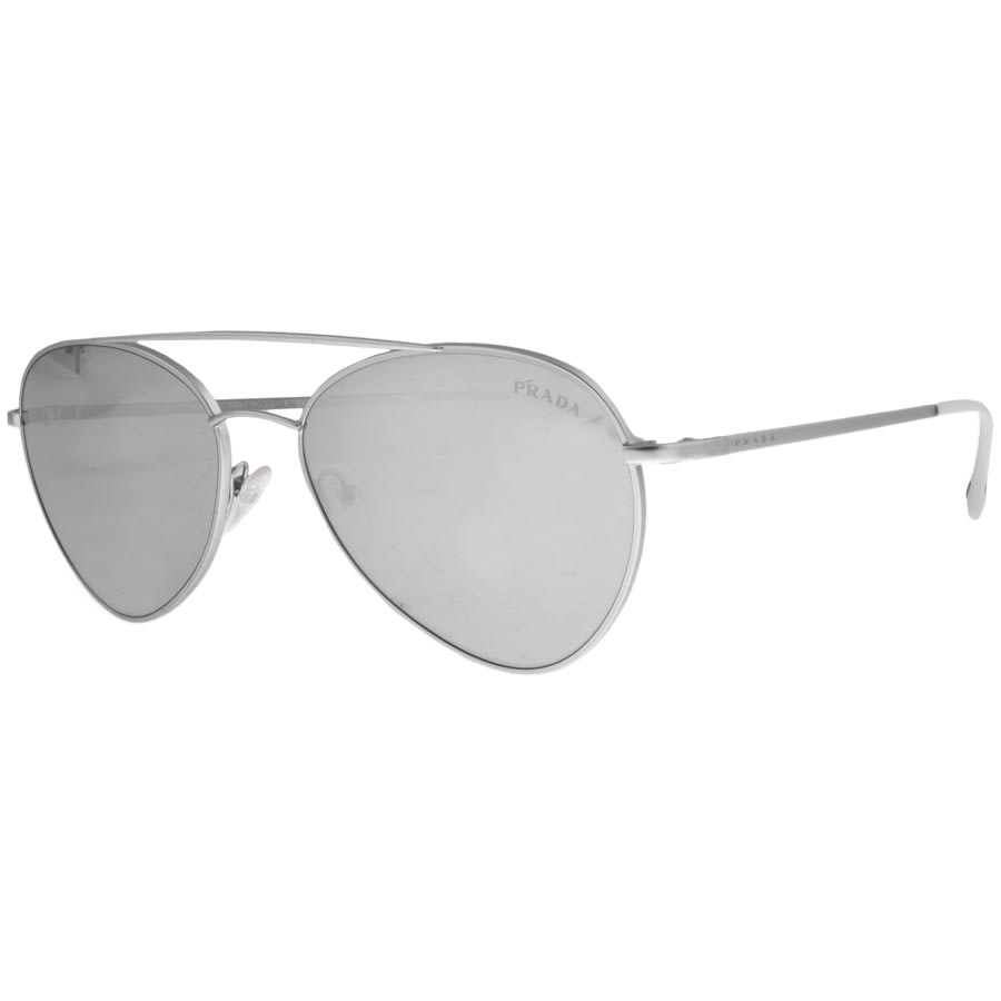 Alternative Image for ProductPrada Linea Rossa Aviator Sunglasses Silver1