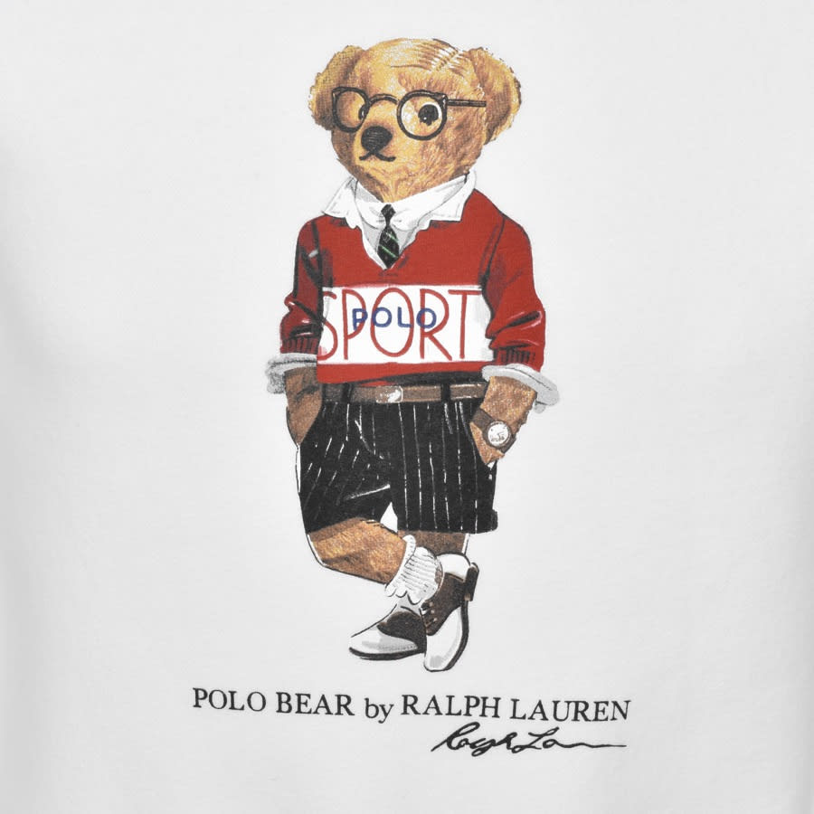Ralph Lauren Crew Neck Bear Sweatshirt White Mainline Menswear