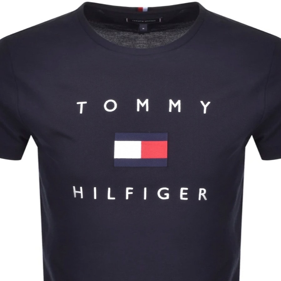 Tommy Hilfiger Flag T Shirt Navy | Mainline Menswear