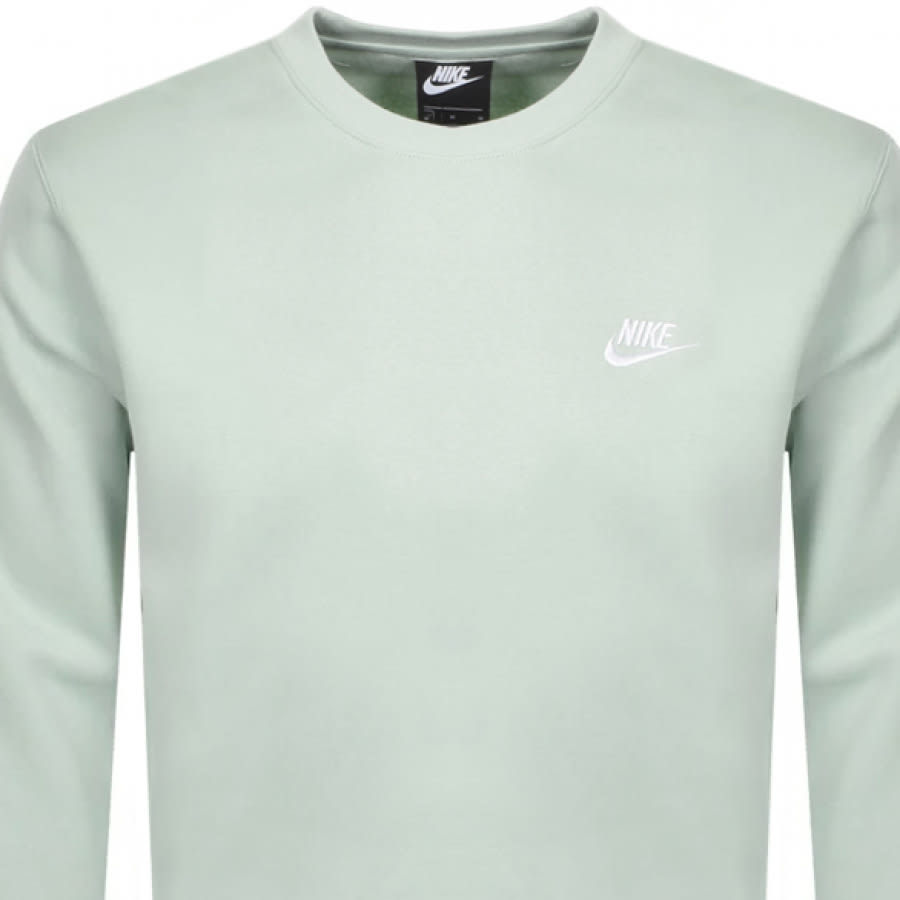 Nike Crew Neck Club Sweatshirt Green | Mainline Menswear