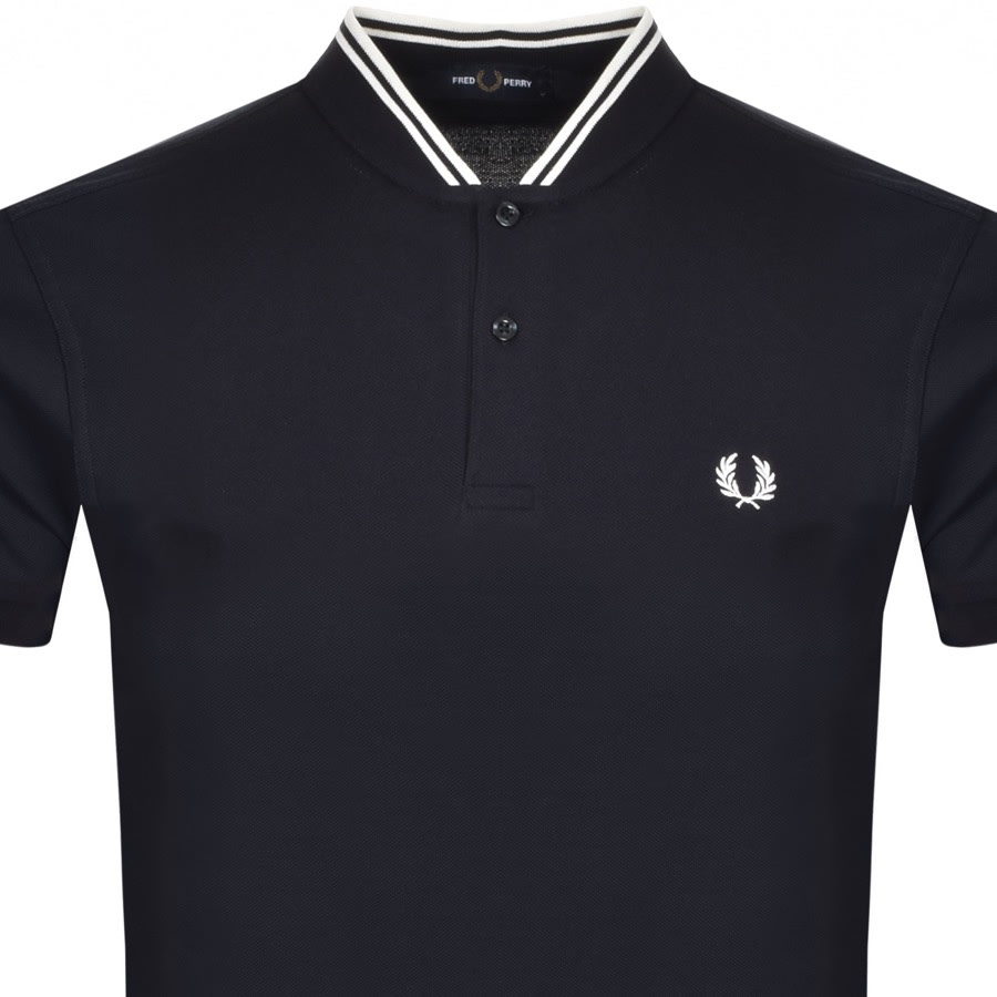 Fred Perry Bomber Collar Polo T Shirt Navy | Mainline Menswear