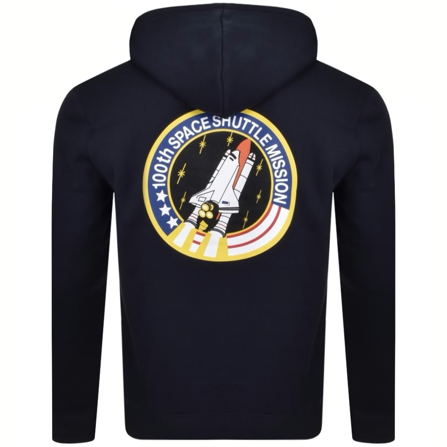 alpha industries space shuttle hoodie black