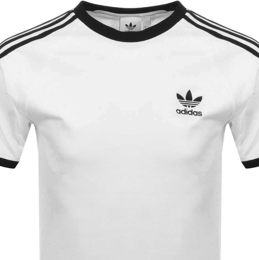 Adidas Originals California 3 Stripe T Shirt White | Mainline Menswear