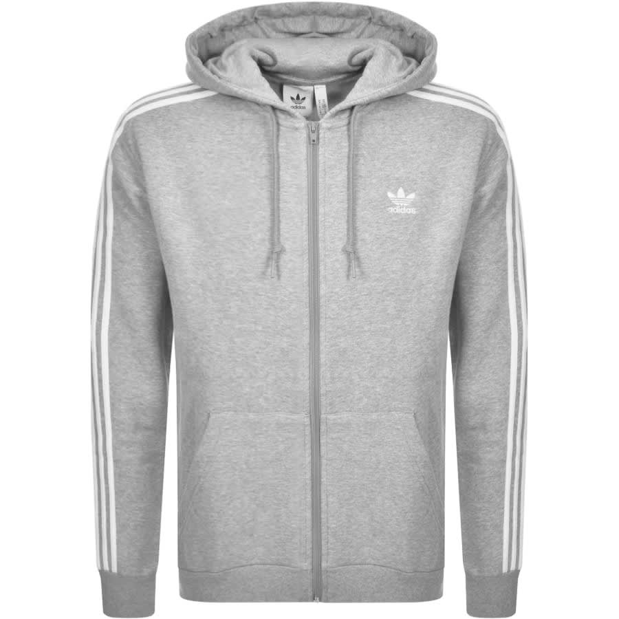 adidas Originals 3 Stripes Tracksuit Grey | Mainline Menswear