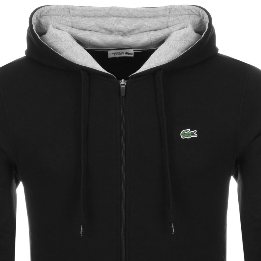 Lacoste Sport Zip Up Hoodie Black | Mainline Menswear