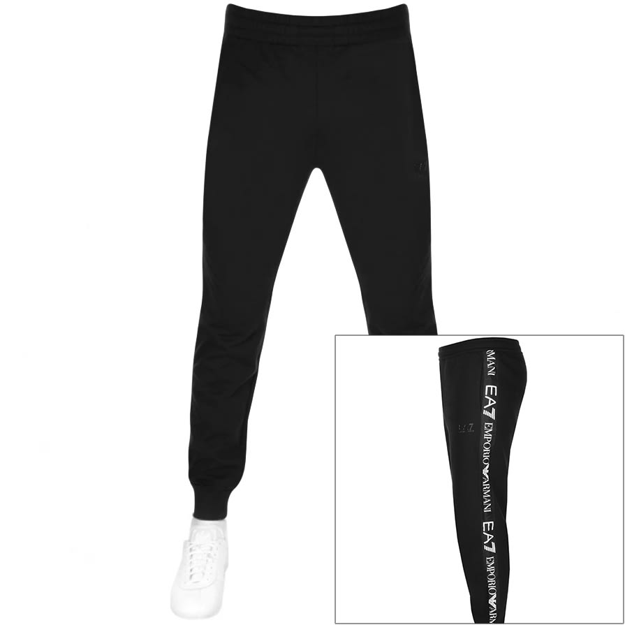 ea7 black tracksuit bottoms