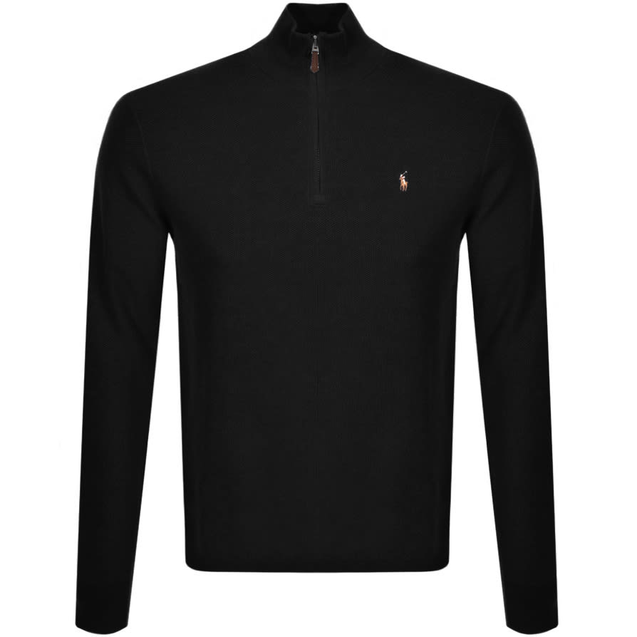 ralph lauren half zip black