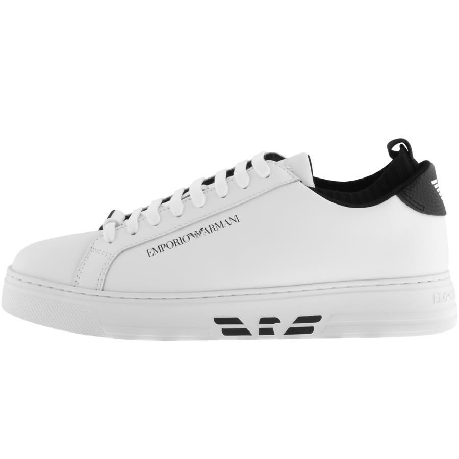 white armani shoes