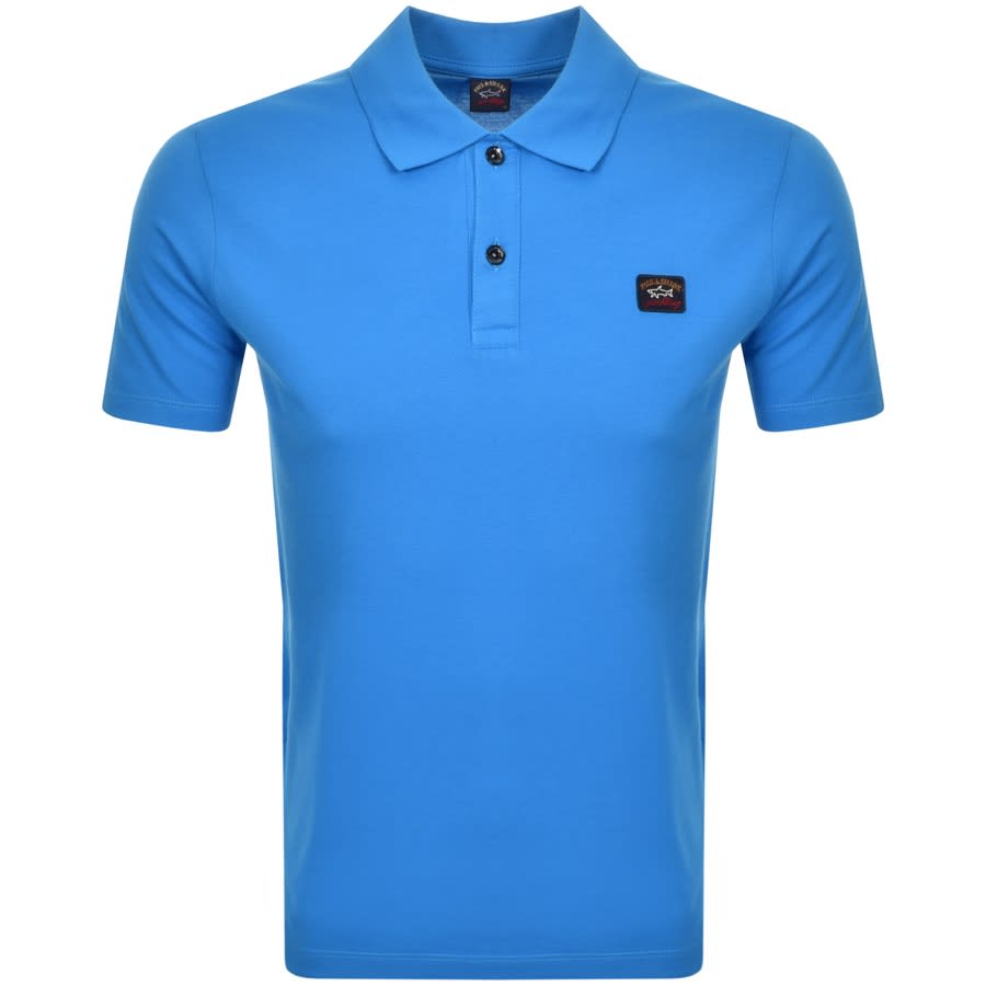 Paul And Shark Logo Polo T Shirt Blue Mainline Menswear United States