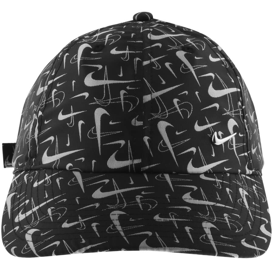 nike metal swoosh cap black