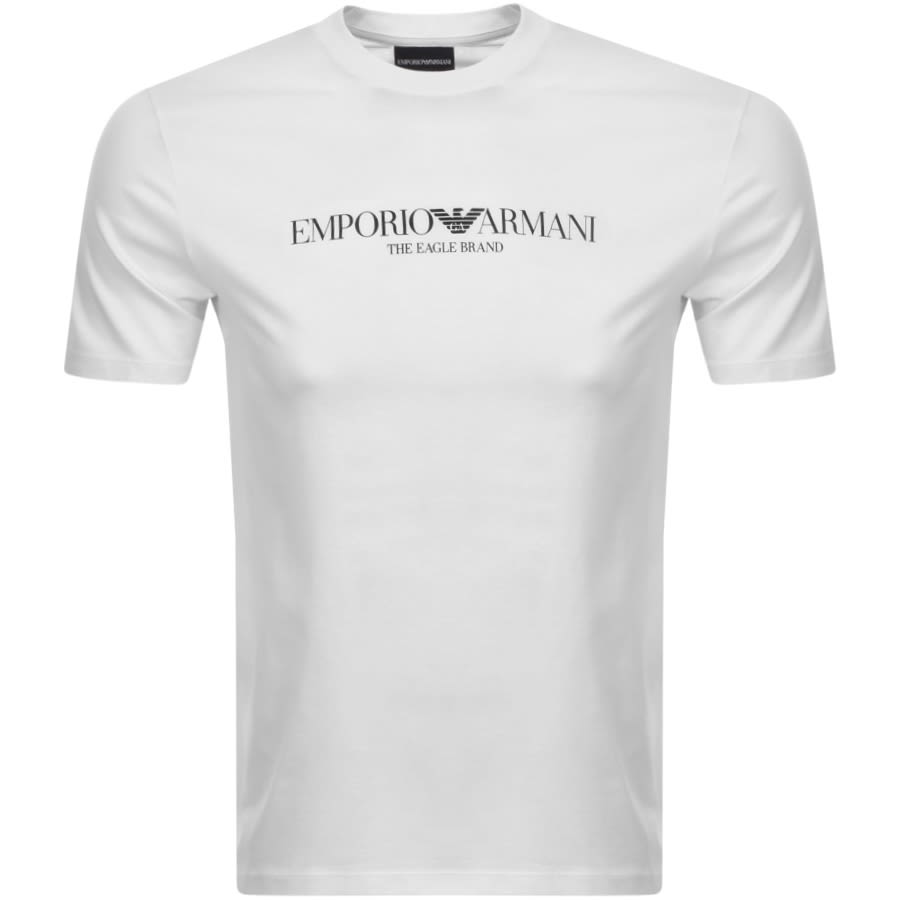 Emporio Armani Crew Neck Logo T Shirt White Mainline Menswear