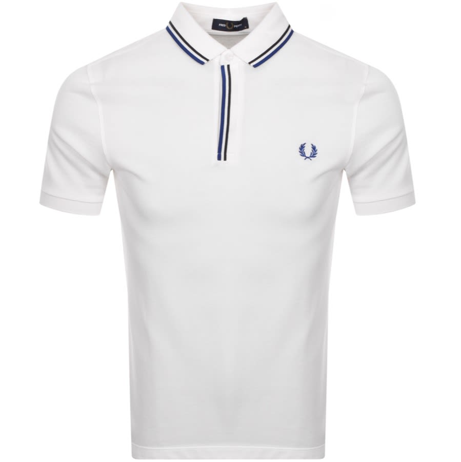 Fred Perry Twin Tipped Polo T Shirt White Mainline Menswear Denmark