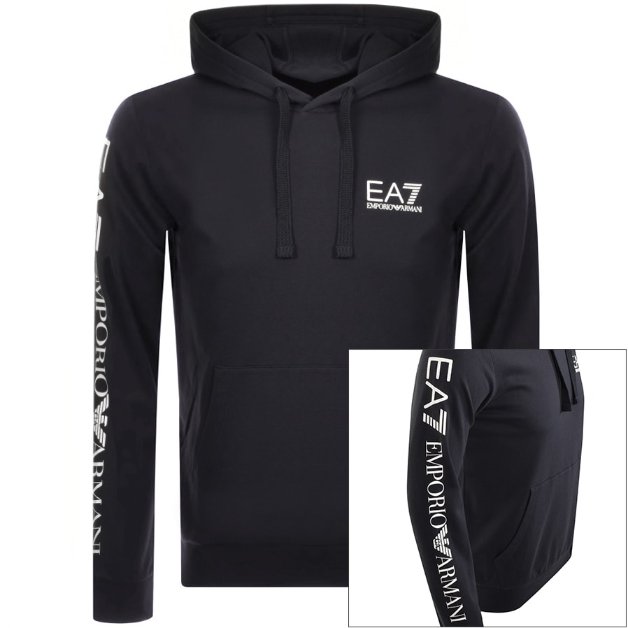 ea7 emporio armani logo hoodie black