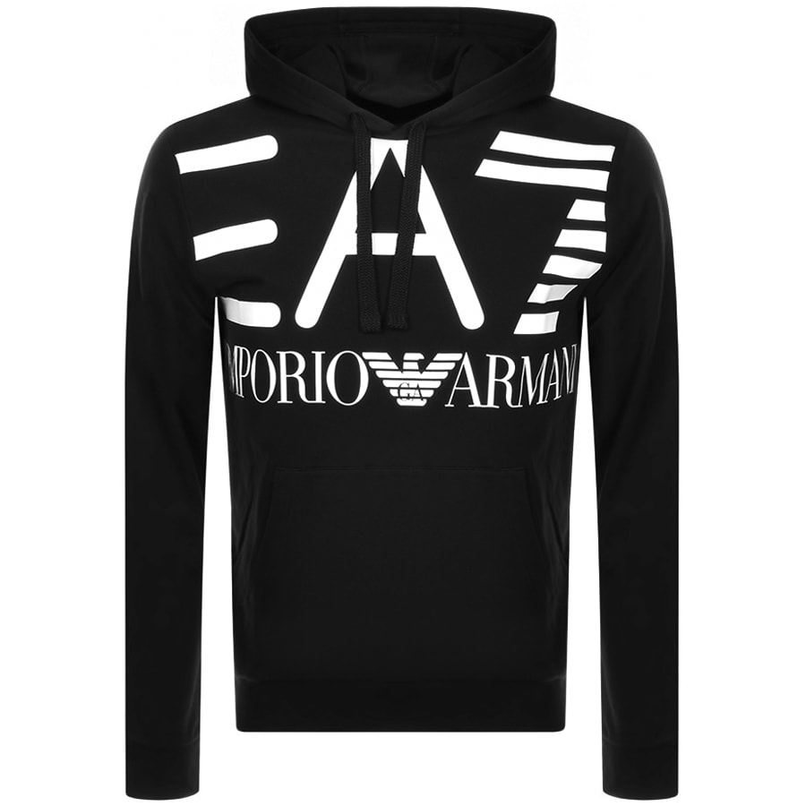 ea7 emporio armani logo hoodie black
