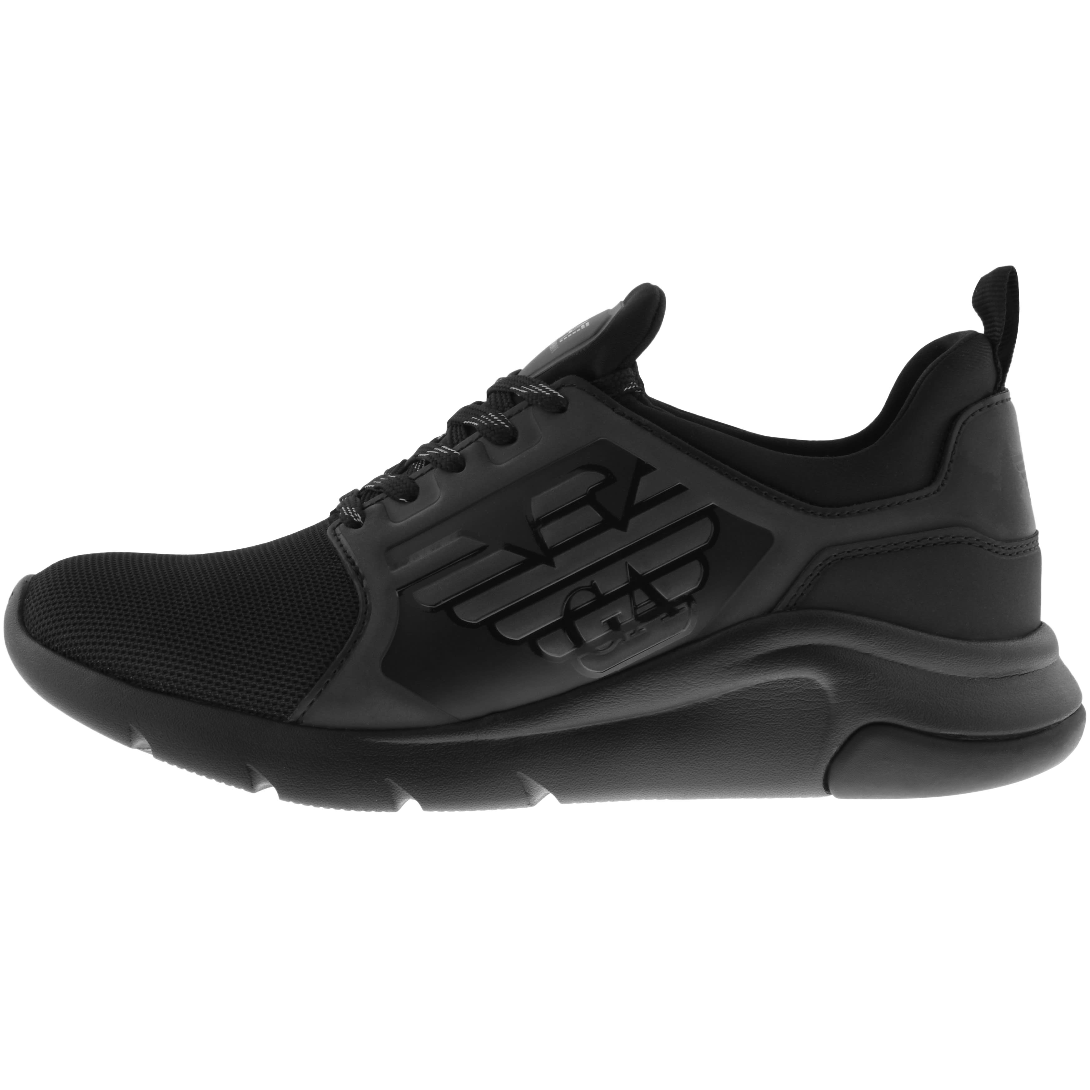 ea7 emporio armani logo trainers black