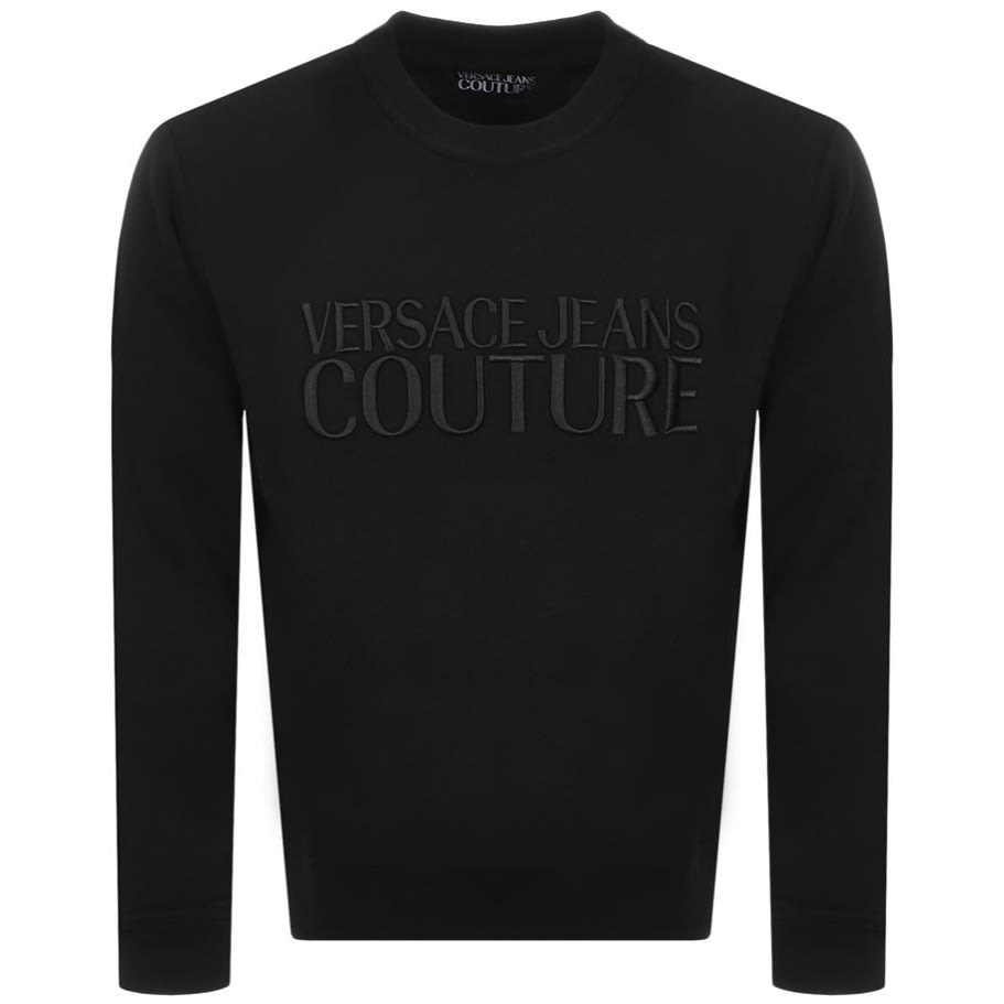 versace jeans couture logo hoodie black