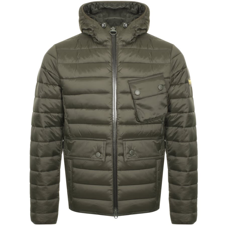 barbour international ouston hooded padded jacket
