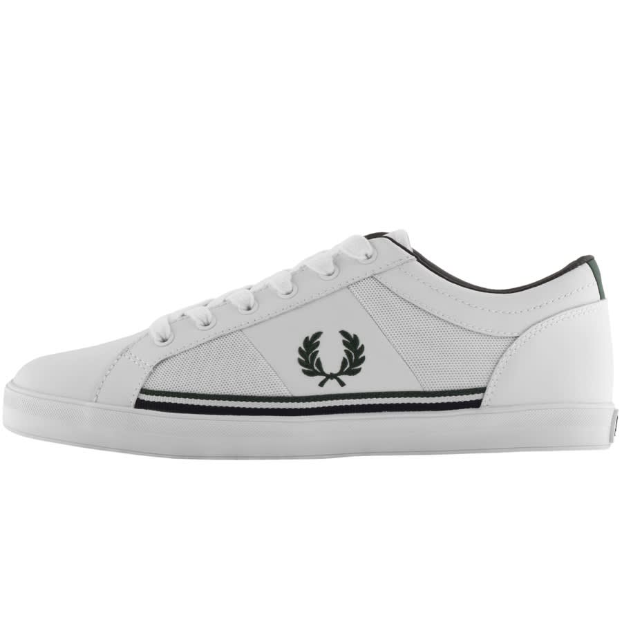 fred perry white leather trainers