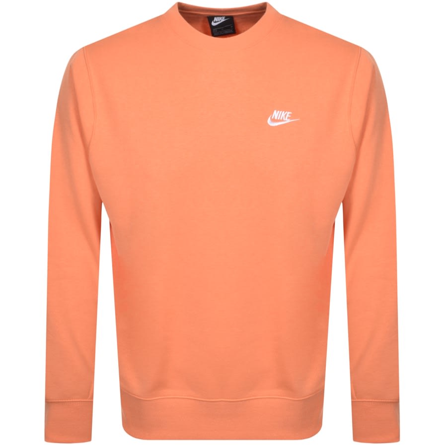 nike essential crew sweatshirt orange