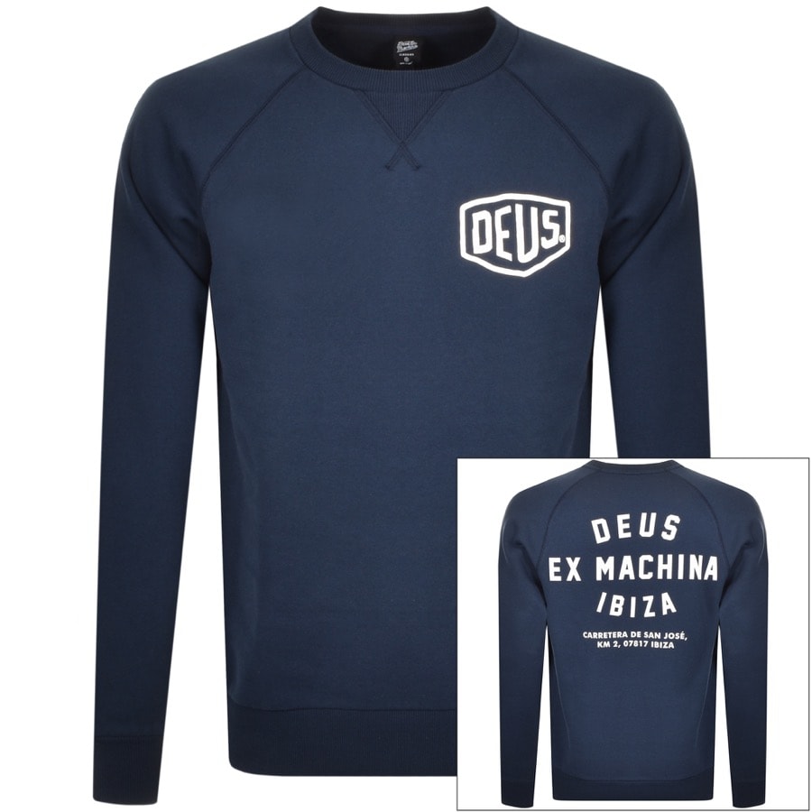 Deus Ex Machina Crew Neck Ibiza Sweatshirt Navy Mainline