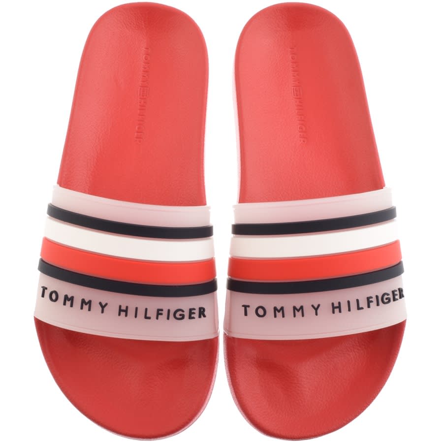 navy tommy hilfiger sliders