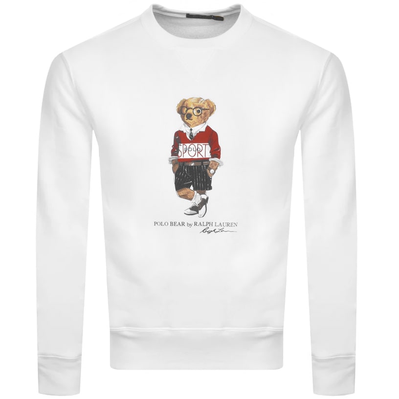 white polo hoodie with bear