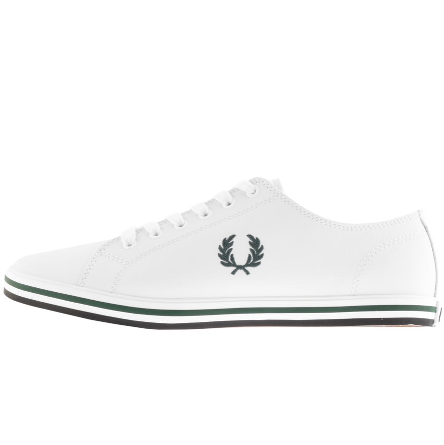 fred perry white leather trainers