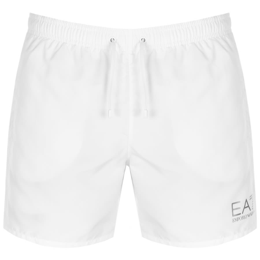 white ea7 shorts