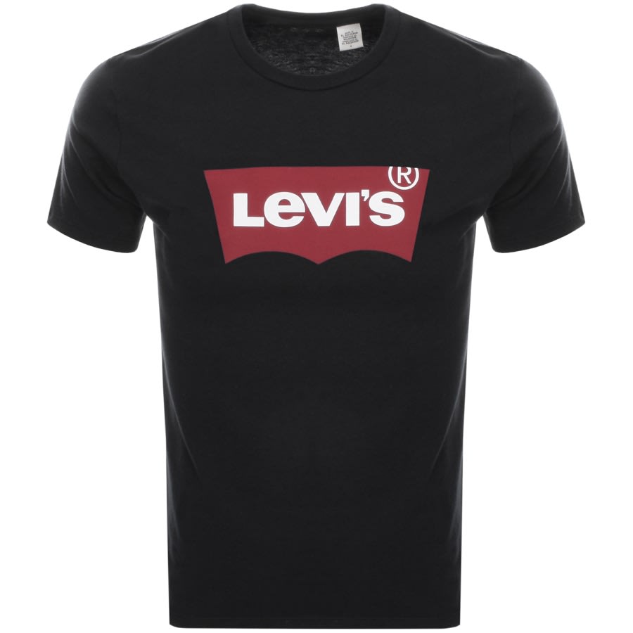 Levis Logo Crew Neck T Shirt Black Mainline Menswear United States