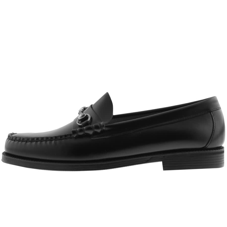 bass black loafers