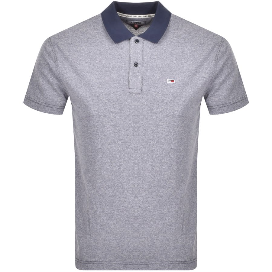 Tommy Jeans Textured Polo T Shirt Navy | Mainline Menswear