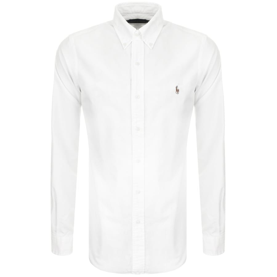 ralph lauren slim fit oxford shirt black