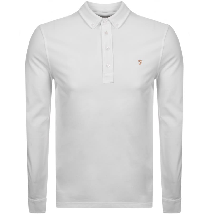 farah white polo shirt