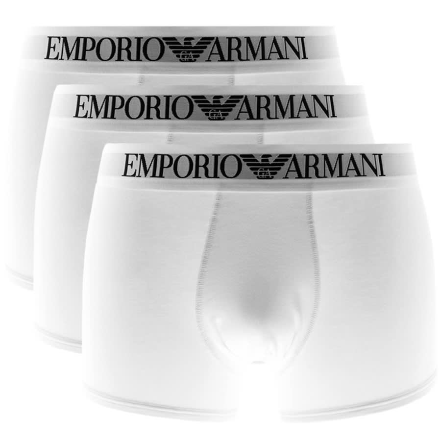 Armani Collezioni Emporio Armani Underwear 3 Pack Trunks White