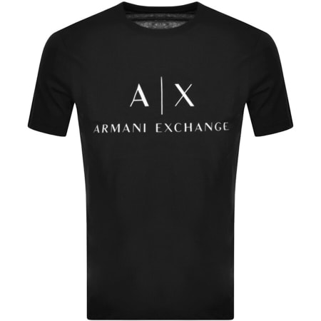 Product image for Armani Exchange Crew Neck Logo T Shirt Black