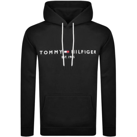 Product image for Tommy Hilfiger Logo Pullover Hoodie Black