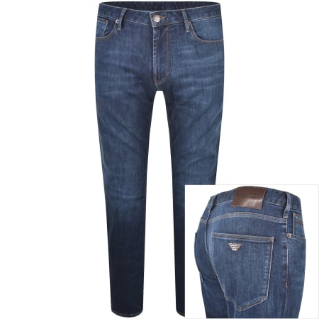 Product image for Emporio Armani J06 Slim Fit Jeans Mid Wash Blue