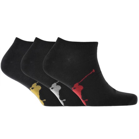 Product image for Ralph Lauren 3 Pack Trainer Socks Black
