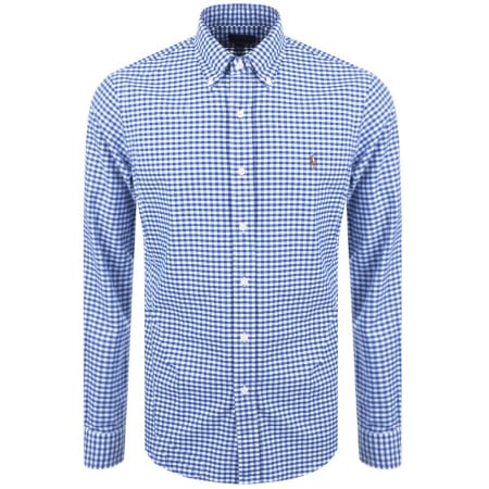 Product image for Ralph Lauren Gingham Long Sleeve Shirt Blue