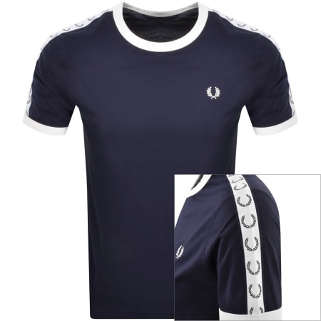 Product image for Fred Perry Taped Ringer T Shirt Blue