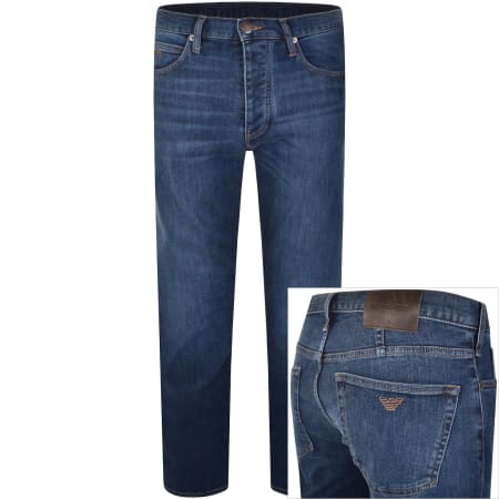 Product image for Emporio Armani J21 Regular Jeans Mid Wash Navy