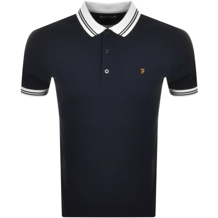 Product image for Farah Vintage Short Sleeve Polo T Shirt Navy