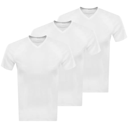 Product image for BOSS 3 Pack V Neck T Shirts White